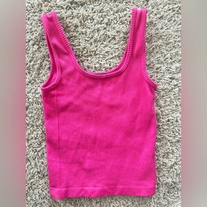 Lulu's Fuchsia Ribbed Tank Top